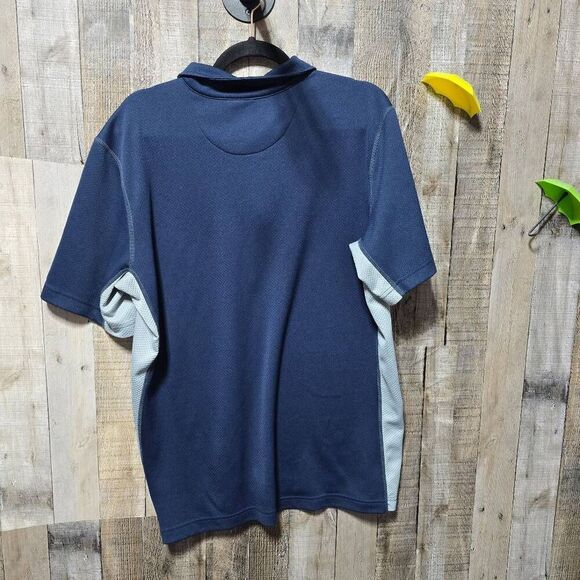 Alo Yoga Shirt Mens Blue Cool Fit Polo - Picture 3 of 5